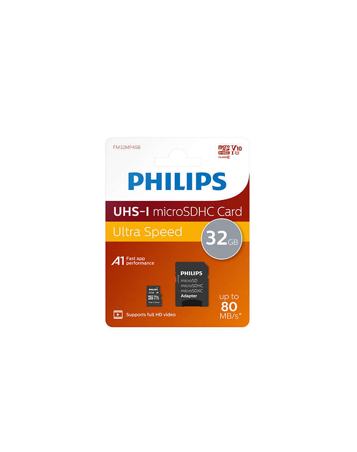 Philips 32 GB microSD, memory card (black, Class 10, UHS-I (U1)) główny