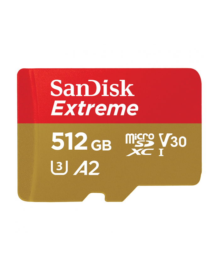 SanDisk Extreme 512 GB microSDXC, memory card(UHS-I U3, C10, V30, A2) główny