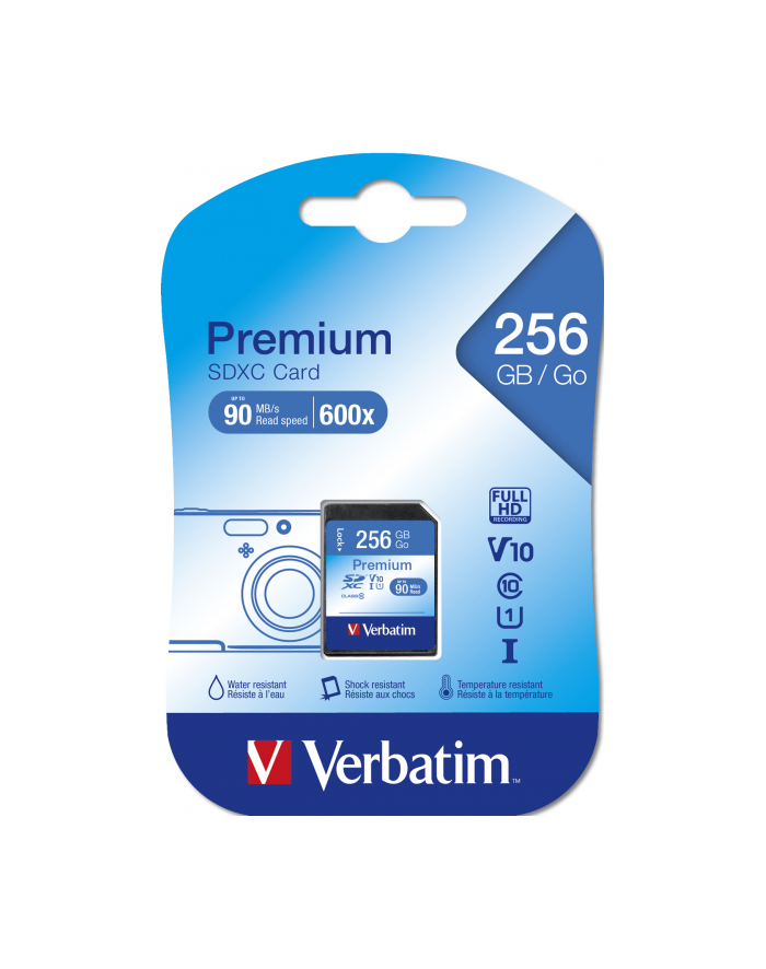 Verbatim 256 GB SDXC, memory card (black, UHS-I U1, Class 10) główny
