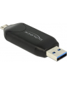 DeLOCK Micro USB OTG card reader + USB 3.0 A plug (black) - nr 11