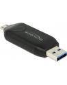 DeLOCK Micro USB OTG card reader + USB 3.0 A plug (black) - nr 12