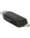 DeLOCK Micro USB OTG card reader + USB 3.0 A plug (black) - nr 6