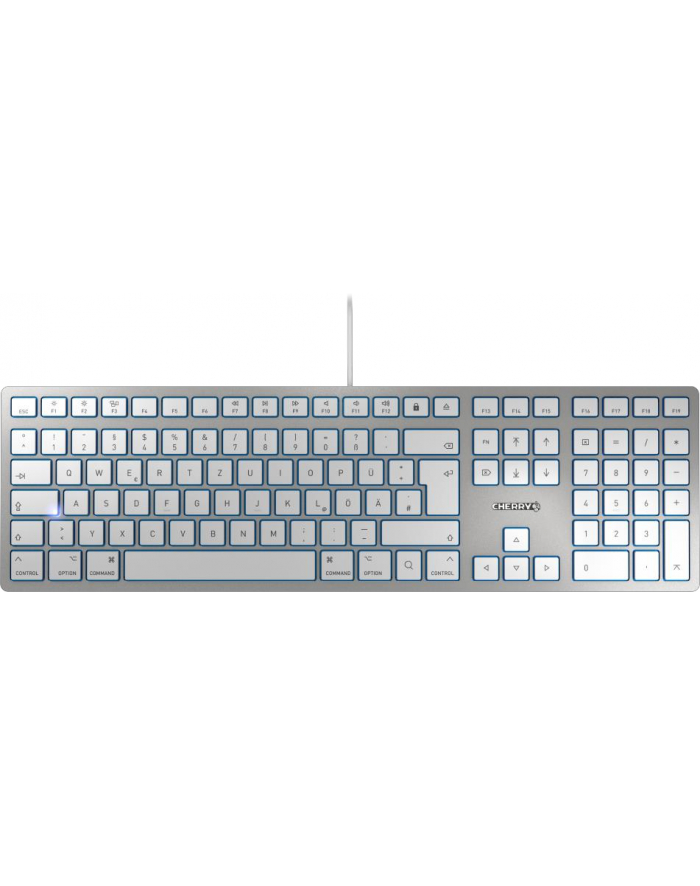 CHERRY KC 6000 SLIM FOR MAC, keyboard (silver / white) główny