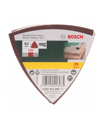 bosch powertools Bosch Abrasive Sheet Set Delta 120 25pcs - 2607019490 nr 1
