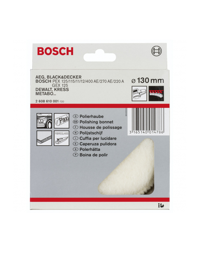 bosch powertools Bosch lamb wool hood 130mm - 2608610001 główny