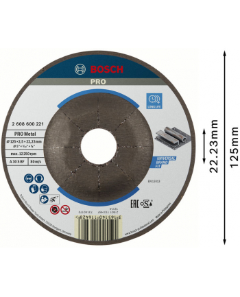 bosch powertools Bosch cutting disc cranked 125mm - 2608600221