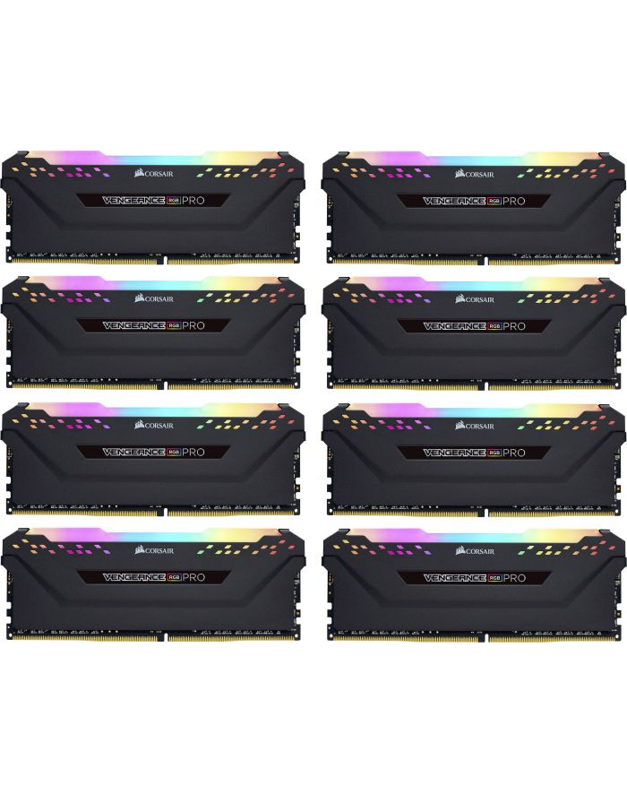 Corsair DDR4 -  128 GB -2933 - CL - 16 - Octo-Kit, Vengeance RGB PRO (black, CMW128GX4M8Z2933C16) główny
