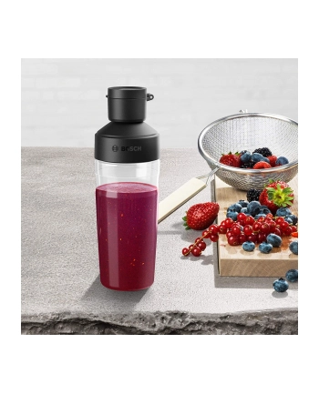 Bosch vacuum 2Go bottle, bottle (transparent / black, 500ml)
