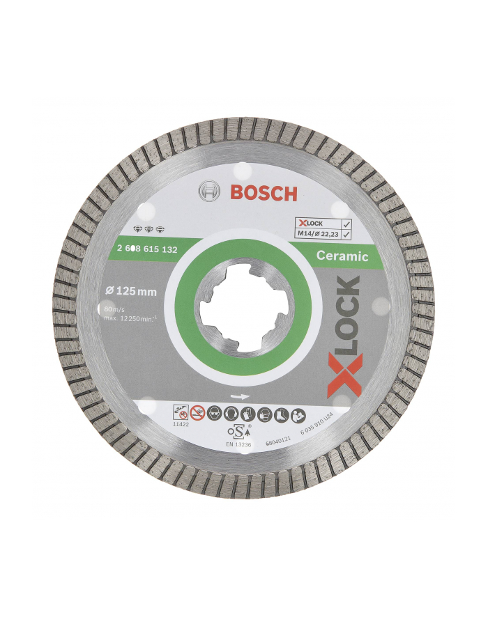 bosch powertools Bosch X-LOCK DIA Cutting Disc Turbo 125mm - 2608615132 główny
