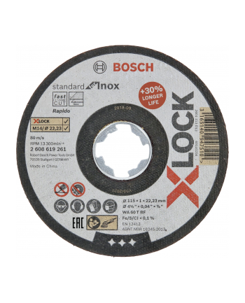 bosch powertools Bosch X-LOCK separation 115x1,0 h f INOX - 2608619261 straight