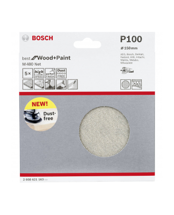 bosch powertools Bosch net abrasive M480, 150mm, G100 - 2608621163
