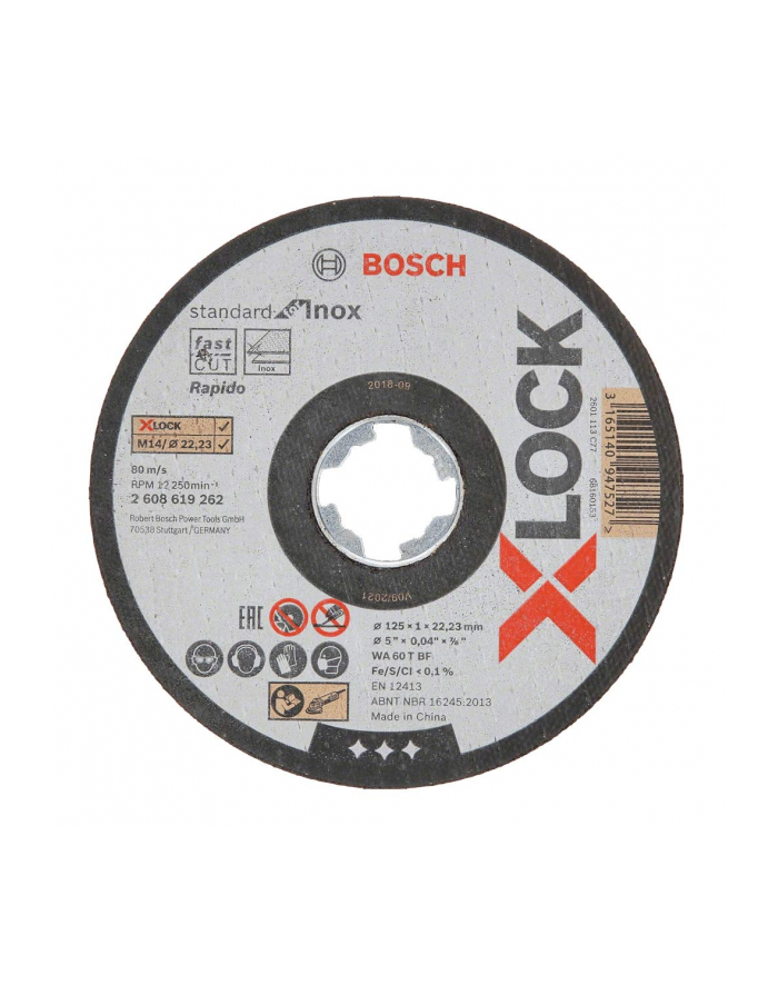 bosch powertools Bosch X-LOCK separation 125x1,0 h f INOX - 2608619262 straight główny