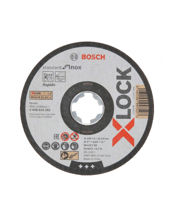 bosch powertools Bosch X-LOCK separation 125x1,0 h f INOX - 2608619262 straight