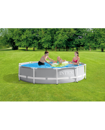 Intex Framepool Set Prism Rondo, O 305cm x 76cm, swimming pool (gray / blue, 126700NP)