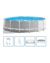 Intex Framepool Set Prism Rondo 126726GN, O 457 x 122cm, swimming pool (gray / blue, cartridge filter system ECO 638g) - nr 1