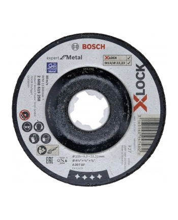 bosch powertools Bosch roughing X-LOCK Expert for Metal 115mm cranked grinding wheel (115 x 6 x Length 22.23mm)