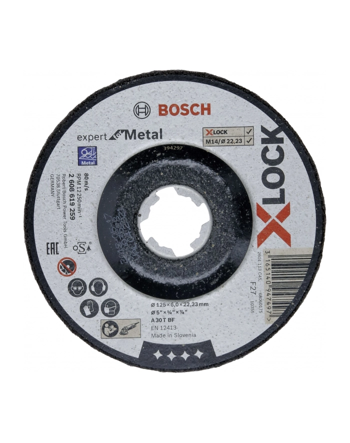 bosch powertools Bosch roughing X-LOCK Expert for Metal 125mm cranked grinding wheel (125 x 6 x Length 22.23mm) główny