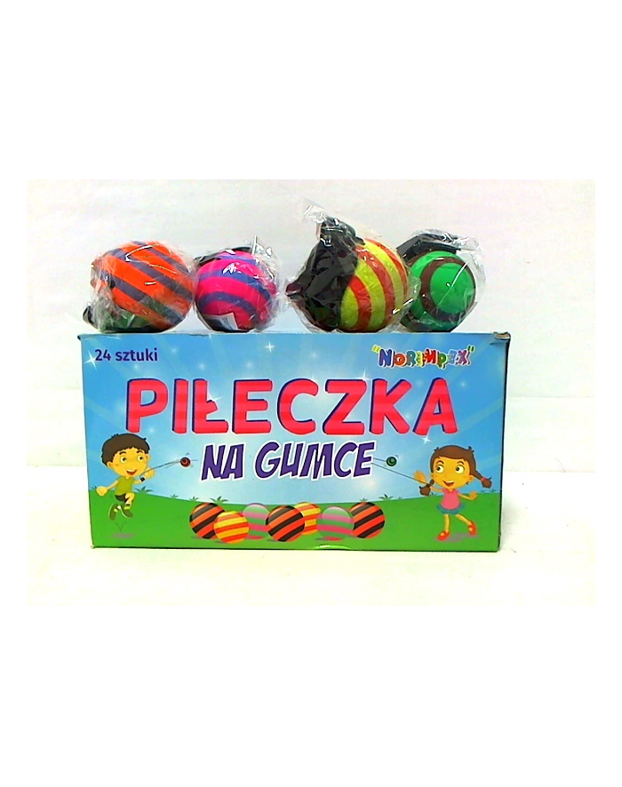 norimpex Piłeczka na gumce w pasy 24szt/box 1000552 główny