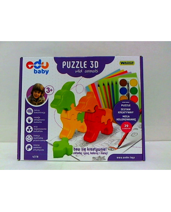 WADER puzzle zoo 3D wild animals 4217