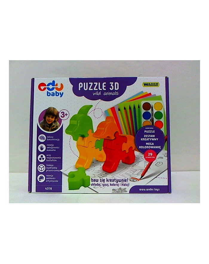 WADER puzzle zoo 3D wild animals 4217 główny