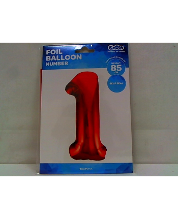 godan Balon foliowy Cyfra1 85cm czerwona BC-HCW1