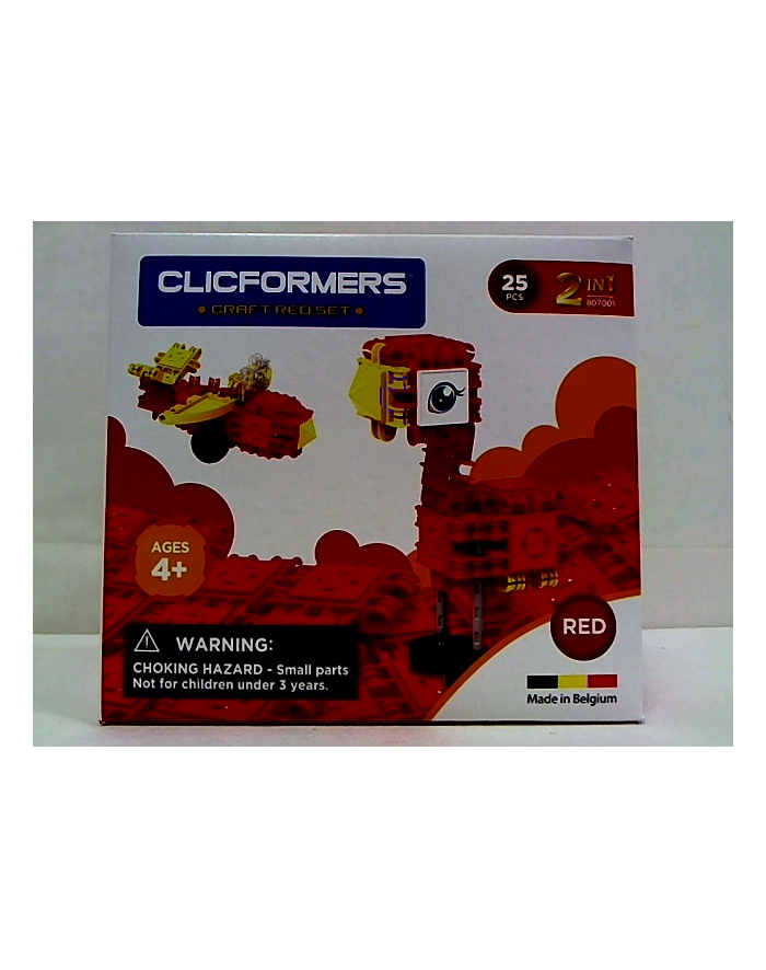 clicformers - klocki CLICS Clicformers Craft set red 25el 35650 główny