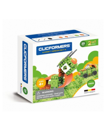 clicformers - klocki CLICS Clicformers Craft set green 25el 35674