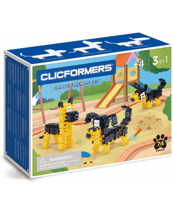 clicformers - klocki CLICS Clicformers 74el set Black&yellow 35759