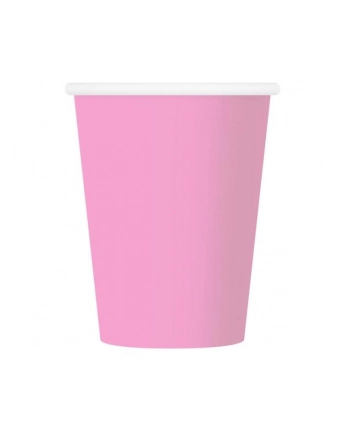 godan Kubeczki pap. jednokolorowe różowe, 270 ml/6 szt