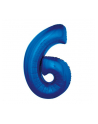 godan Balon foliowy "Cyfra 6", niebieska, 92 cm - nr 1