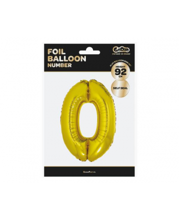 godan Balon foliowy "Cyfra 0", złota, 92 cm