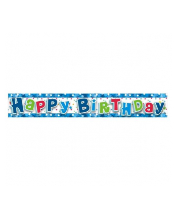 godan Banner "Happy Birthday", niebieski, 1,8 m