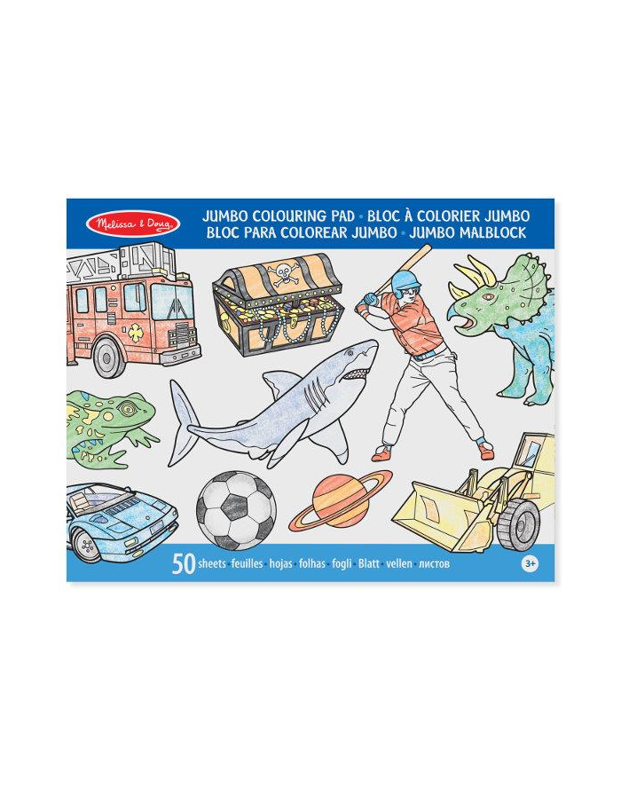 melissa & doug MELISSA Jumbo Colouring Pad - Blue 14226 główny