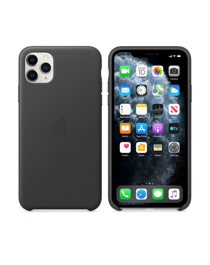 apple Skórzane etui do iPhone 11 Pro Max - czarne główny