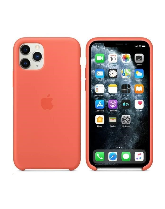 apple Silikonowe etui do iPhone 11 Pro Max - mandarynkowy (pomarańczowy) główny