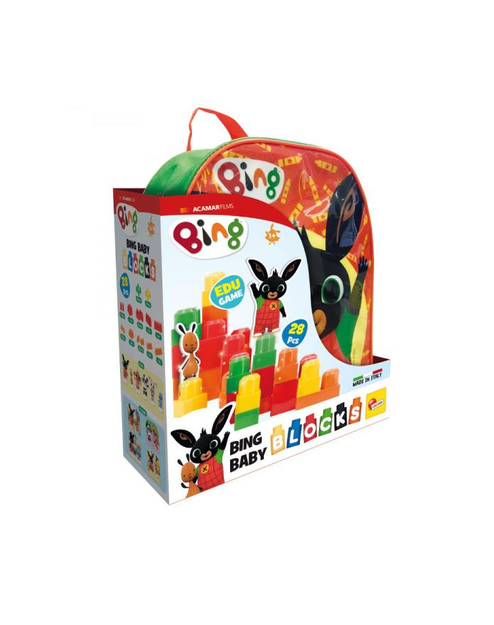 lisciani giochi BING Plecak zielony z klockami BLOCKS 72el. 76864 LISCIANI główny