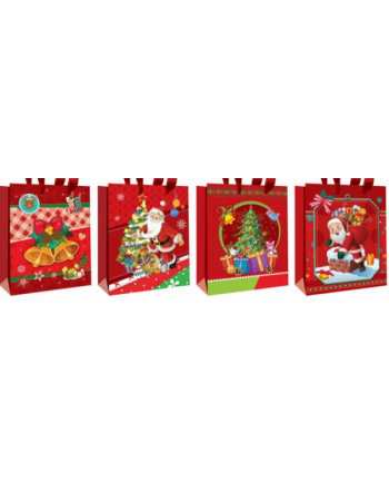 ju-piter Torebka prezentowa świąteczna 3D 1004 SD szerokie dno 26x32x20cm p12, cena za 1szt