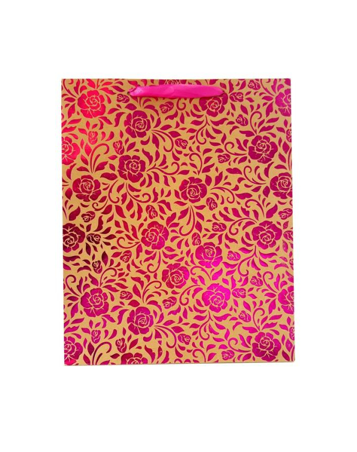 ju-piter Torebka prezentowa róże metalik 1224B 26x32x12cm p12, cena za 1szt główny