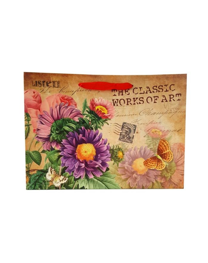ju-piter Torebka prezentowa pozioma kwiaty 8828C 23,5x17x10cm p12, cena za 1szt główny