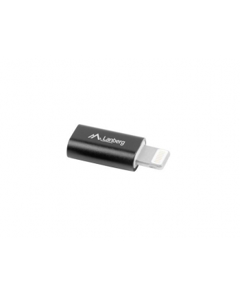 lanberg Adapter MICRO USB(F)- LIGHTNING(M) czarny