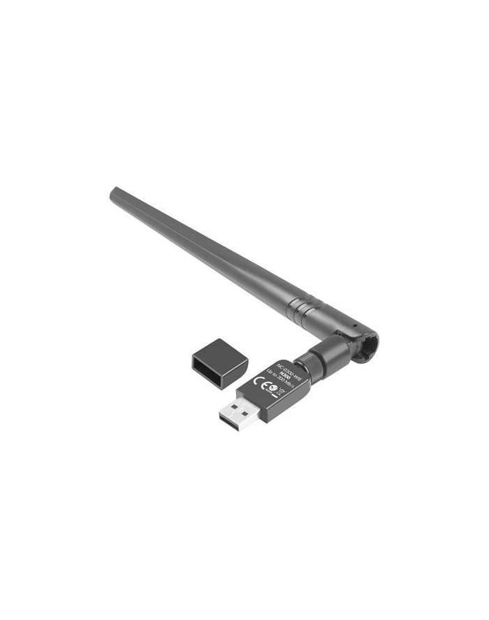 lanberg Karta sieciowa USB N300 1+1 antena NC-0300-WIE główny