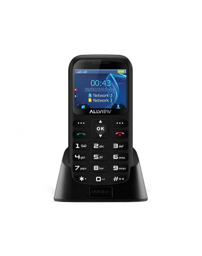 allview Telefon komórkowy D2 Senior Dual Sim czarny główny