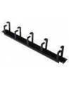 Organizer kablowy poziomy typu RING 19'' 1U 40x483x60mm czarny RAL 9002 - nr 24