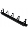 Organizer kablowy poziomy typu RING 19'' 1U 40x483x60mm czarny RAL 9002 - nr 27