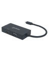 Manhattan Konwerter adapter USB-C 3.1 na HDMI / DVI / VGA  M/F 4K 1080p czarny - nr 10