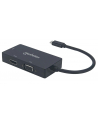 Manhattan Konwerter adapter USB-C 3.1 na HDMI / DVI / VGA  M/F 4K 1080p czarny - nr 11