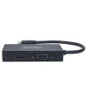 Manhattan Konwerter adapter USB-C 3.1 na HDMI / DVI / VGA  M/F 4K 1080p czarny - nr 14