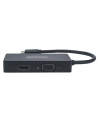 Manhattan Konwerter adapter USB-C 3.1 na HDMI / DVI / VGA  M/F 4K 1080p czarny - nr 18