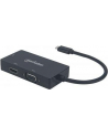 Manhattan Konwerter adapter USB-C 3.1 na HDMI / DVI / VGA  M/F 4K 1080p czarny - nr 21