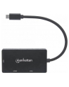 Manhattan Konwerter adapter USB-C 3.1 na HDMI / DVI / VGA  M/F 4K 1080p czarny - nr 25